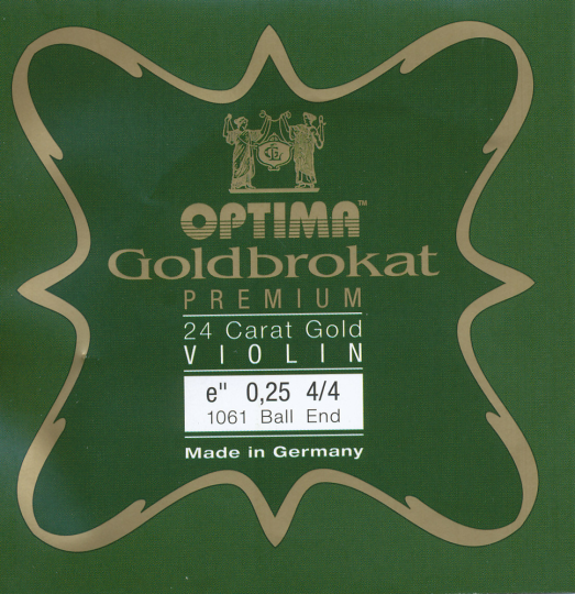Optima Goldbrokat 24 K Gold Premium E (Ball End) - violin 