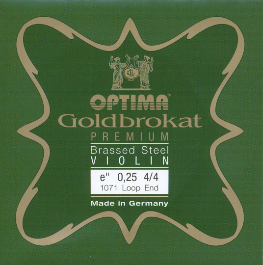 Optima Goldbrokat Premium Brassed E (Loop End) - violin 