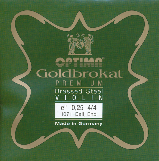 Optima Goldbrokat Premium Brassed E (Ball End) - violin 25