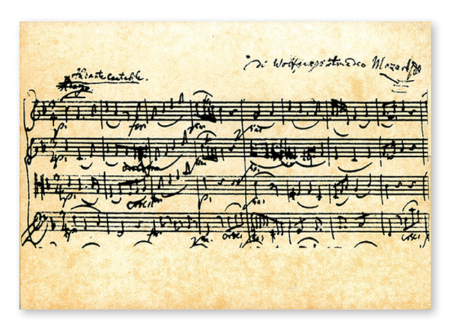 postcard motif Mozart 