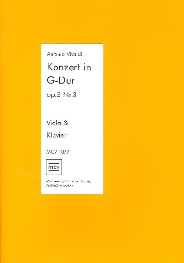 Antonio Vivaldi - Concerto in G major for Viola/piano 