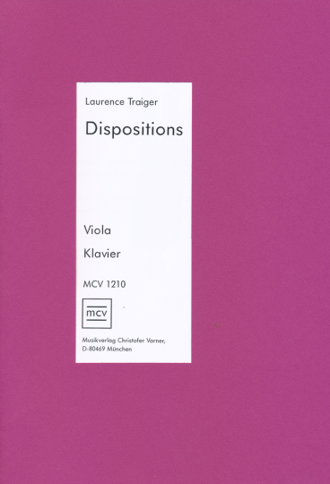 Laurence Traiger - Disposition for Viola and piano 