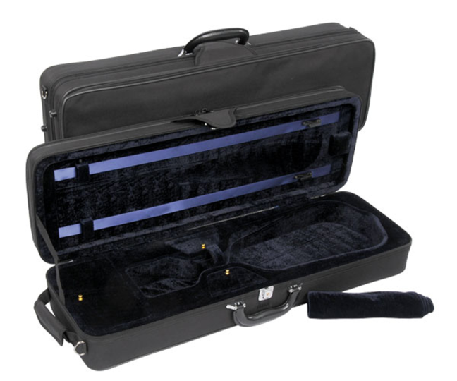 Winter Compact Oblong Violin Case 4/4 black / blue