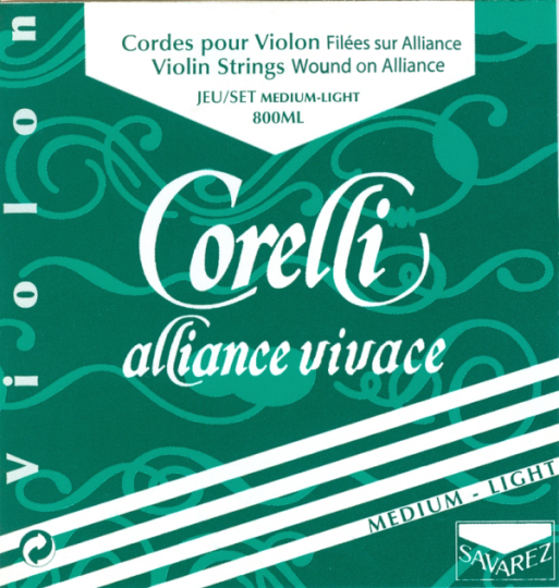 Corelli Alliance Set (E Loop End) - Violin med. light