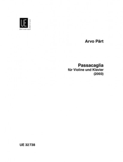 Arvo Pärt Passacaglia for  Violin and Piano 