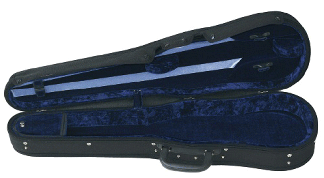 GEWA Concerto Violin Case Shaped, black/blue 