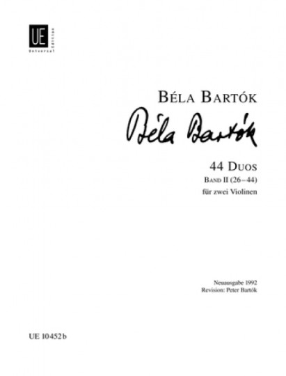 Béla Bartók 44 Duets for 2 Violins Volume 2 
